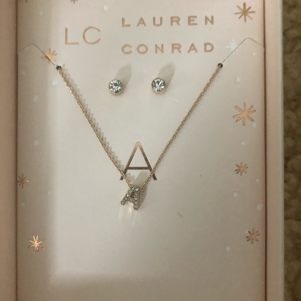 “A”necklace with earrings from LC kohl’s line